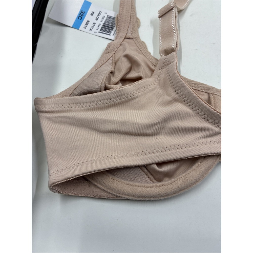 WACOAL Body Suede Size 32C Beige Nude Unlined Pearls Underwire Bra Style: 85813 - Picture 8 of 16